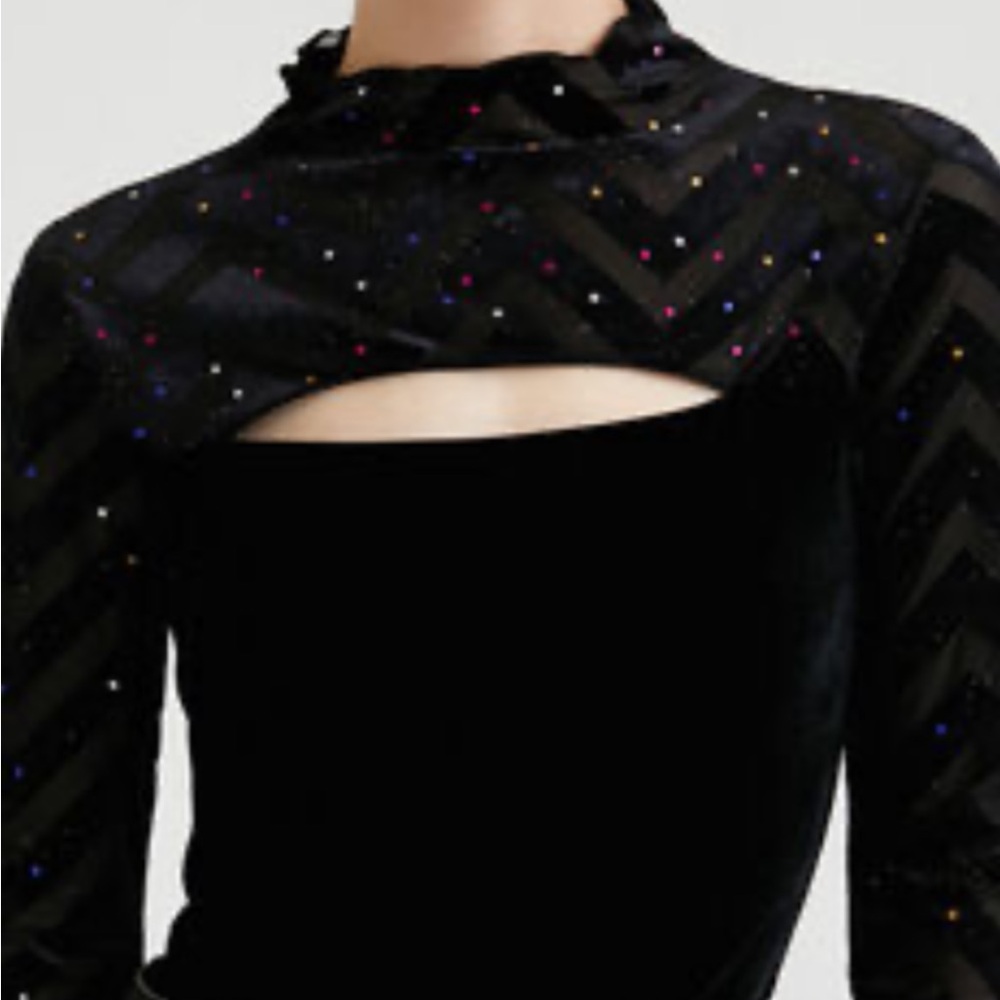 NWT Desigual glitter sequins bodysuit .small